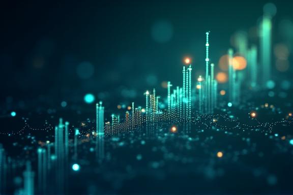 データ分析を示す抽象的なグラフィック